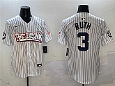 Men's New York Yankees #3 Babe Ruth White Bronx Graffiti Vapor Limited Stitched Jersey,baseball caps,new era cap wholesale,wholesale hats